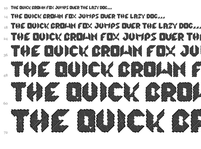 Lalek Hex font waterfall